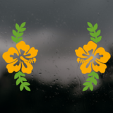 Die Cut Vinyl Pack Of HIbiscus Car Decals