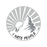 Funny Die Cut Vinyl Outdoor Scene "I Hate People" Decal