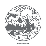 Die Cut "I Hate People" Outdoor Decal For Vehicles, Campers, Windows