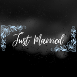 Die Cut Vinyl Removable Just Married Decal Vehicle / Wall Decal