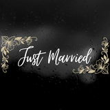 Die Cut Vinyl Removable Just Married Decal Vehicle / Wall Decal