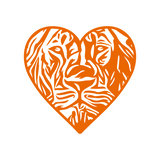 Die Cut Lion Heart Decal