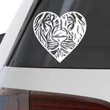 Die Cut Lion Heart Decal