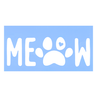 Die Cut Vinyl Meow Cat Lover Decal - Vehicle / Window Decal