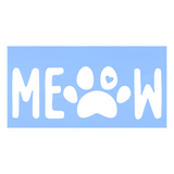 Die Cut Vinyl Meow Cat Lover Decal - Vehicle / Window Decal