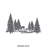 Die Cut Vinyl Outdoor Doe & Fawn Scene Decal - Vehicle / Window / Camper Decal - Get Decaled