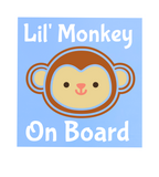 Little Monkey Baby On Board Vinyl Car Sticker Decal