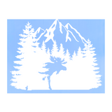 Die Cut Vinyl Moose Outdoor Scene Decal