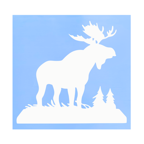 Outdoor Forest Moose High Die Cut Decal - Vehicle / Camper / Window Decal