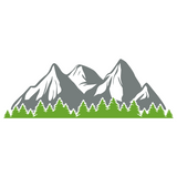 Large Die Cut Vinyl Mountain And Treeline Scene Decal