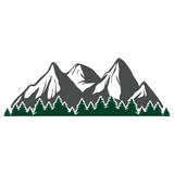 Large Die Cut Vinyl Mountain And Treeline Scene Decal