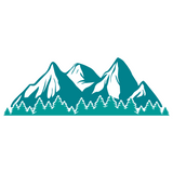 Large Die Cut Vinyl Mountain And Treeline Scene Decal