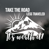 Take The Road Less Traveled Camping Decal for Car, Truck, RV, Windshield & More