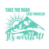Take The Road Less Traveled Camping Decal for Car, Truck, RV, Windshield & More