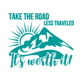 Take The Road Less Traveled Camping Decal for Car, Truck, RV, Windshield & More