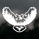 Die Cut Vinyl Owl Outdoor Scene Silhouette Decal - Get Decaled