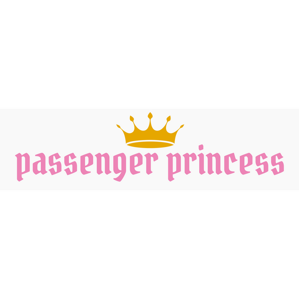 Funny Passenger Princess Decal for Car, Mirror & More