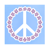 Die Cut Vinyl Peace Flower Decal - Vehicle / Window / Laptop Decal