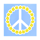 Die Cut Vinyl Peace Flower Decal - Vehicle / Window / Laptop Decal