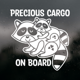 Cute Racoon "Precious Cargo On Board" Decal