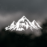Die Cut Vinyl Sasquatch Mountain Range Scene Decal