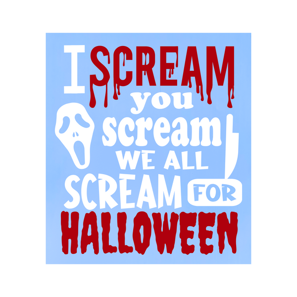 Custom Funny I Scream For Halloween Decal - Shop Design