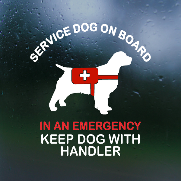 Die Cut Vinyl Service Dog On Board Decal - Vehicle / Window Decal – Get ...