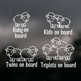 Die Cut Vinyl Baby / Kids / Twins / Triplets On Board Decal