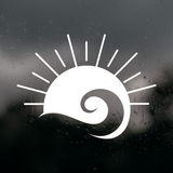 Die Cut Vinyl Sunshine With Wave Decal - Vehicle / Window Decal