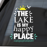 Die Cut Vinyl "The Lake Is My Happy Place" Decal - Get Decaled