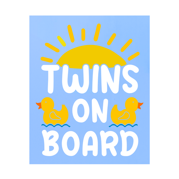 Custom Vinyl Duck Twins On Board Baby On Board Sign / Decal
