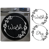 2 PC Die Cut Vinyl Branch Wreath Washer And Dryer Decal Pack - Laundry Room Decor