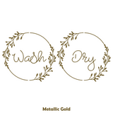 2 PC Die Cut Vinyl Branch Wreath Washer And Dryer Decal Pack - Laundry Room Decor