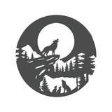 Die Cut Vinyl Decal - Wolf Pack Howling At The Moon