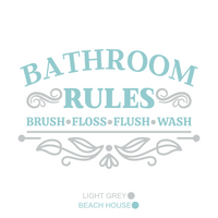 New "Bathroom Rules" Die Cut Vinyl Wall Decal - DIY Home Decor