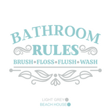 New "Bathroom Rules" Die Cut Vinyl Wall Decal - DIY Home Decor