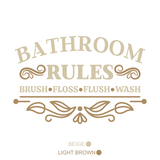 New "Bathroom Rules" Die Cut Vinyl Wall Decal - DIY Home Decor