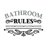 New "Bathroom Rules" Die Cut Vinyl Wall Decal - DIY Home Decor