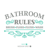 New "Bathroom Rules" Die Cut Vinyl Wall Decal - DIY Home Decor