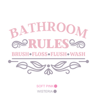 New "Bathroom Rules" Die Cut Vinyl Wall Decal - DIY Home Decor