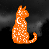 Die Cut Vinyl Decal - Celestial Cat
