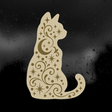 Die Cut Vinyl Decal - Celestial Cat