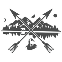 New Die Cut Vinyl Outdoor Scene Cross Decal - Car Decal, Truck Decal, Laptop Decal, Camper Decal, Trailer Decal