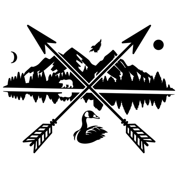 New Die Cut Vinyl Outdoor Scene Cross Decal - Car Decal, Truck Decal, Laptop Decal, Camper Decal, Trailer Decal
