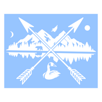 New Die Cut Vinyl Outdoor Scene Cross Decal - Car Decal, Truck Decal, Laptop Decal, Camper Decal, Trailer Decal