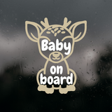 Die Cut Vinyl Deer Baby On Board Decal