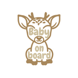 Die Cut Vinyl Deer Baby On Board Decal