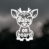 Die Cut Vinyl Deer Baby On Board Decal