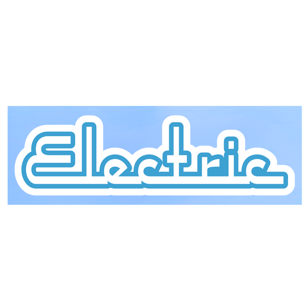 Die Cut Vinyl Double Layer "Electric" Decal For Cars, Bikes, Scooters