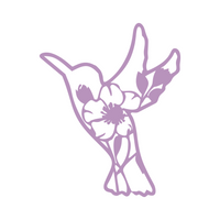 Die Cut Vinyl Hummingbird Floral Decal - Vehicle, Window, Tumbler Waterproof Sticker Decal
